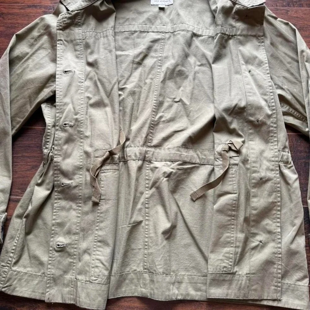 UTILITY CASUAL WORKWEAR FREE ASSEMBLY ARMY GREEN BUTTON UP JACKET PLUS SIZE XXL - Picture 4 of 7